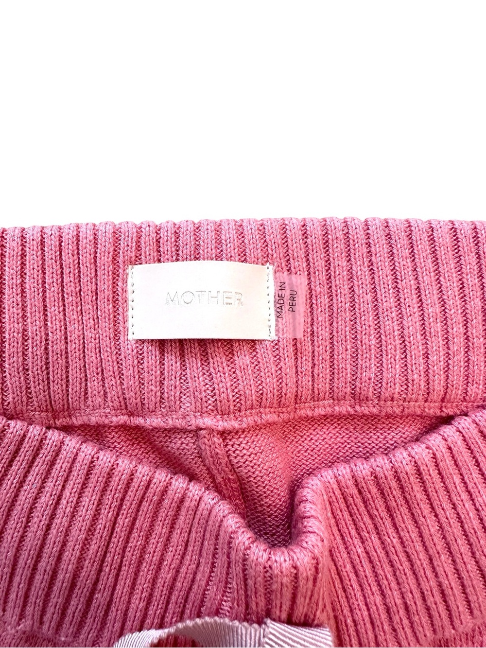 Mother The Blissful Ankle Knit Sweatpants Rose of Sharon Pink Salmon size Small - Picture 4 of 7